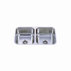 stainless double sink