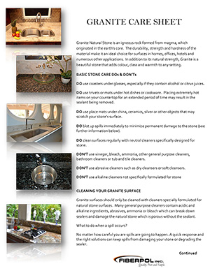 Caring for your granite countertop