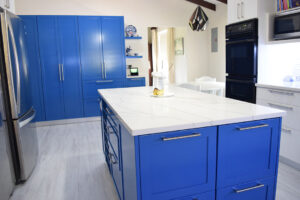 blue kitchen